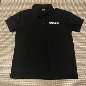 Hoka One One  Polo Shirt BAW Athletics Women’s Large Black EUC